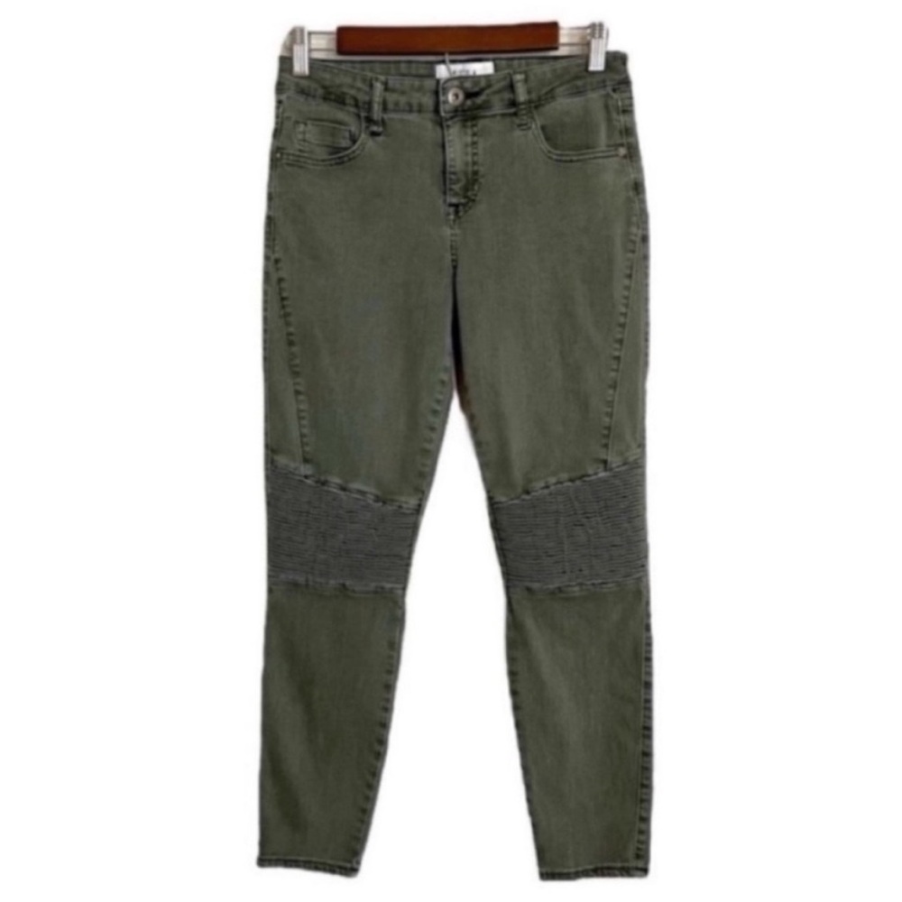 Pistola Denim Skinny Jeans Moto Size 28 Tencel Blend Green Gray Grunge P6268P